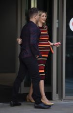 Pregnant RACHEL RILEY Leaves Countdown Studio at Media City in Manchester 09/22/2021