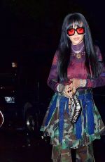 RIHANNA Arrives at a Party in Camouflage Skirt in New York 09/23/2021