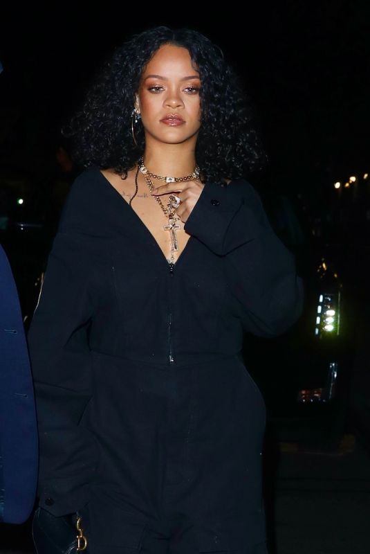 RIHANNA Arrives at an Exclusive After-party at Soho House in New York 09/26/2021
