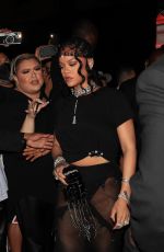 RIHANNA Arrives at Her Met Gala Afterparty in New York 09/13/2021