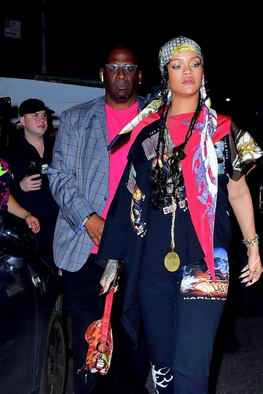 RIHANNA Leaves Carbone in New York 09/14/2021