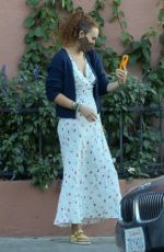 RUMER WILLIS Makes a FaceTime Call in Silver Lake 08/31/2021