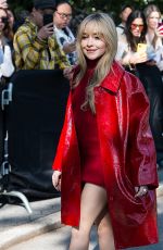 SABRINA CARPENTER Arrives at Michael Kors Spring/Summer 2022 Show at New York Fashion Week 09/10/2021