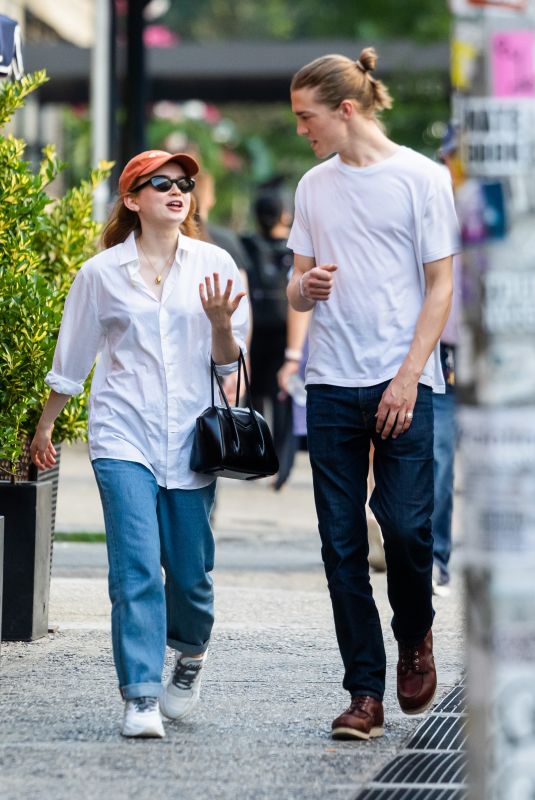 SADIE SINK Out with a Male Friend in New York 09/18/2021