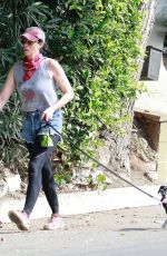 SARAH SILVERMAN Out Hiking with Her Dog in Los Feliz 08/31/2021