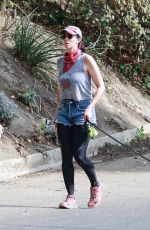 SARAH SILVERMAN Out Hiking with Her Dog in Los Feliz 08/31/2021