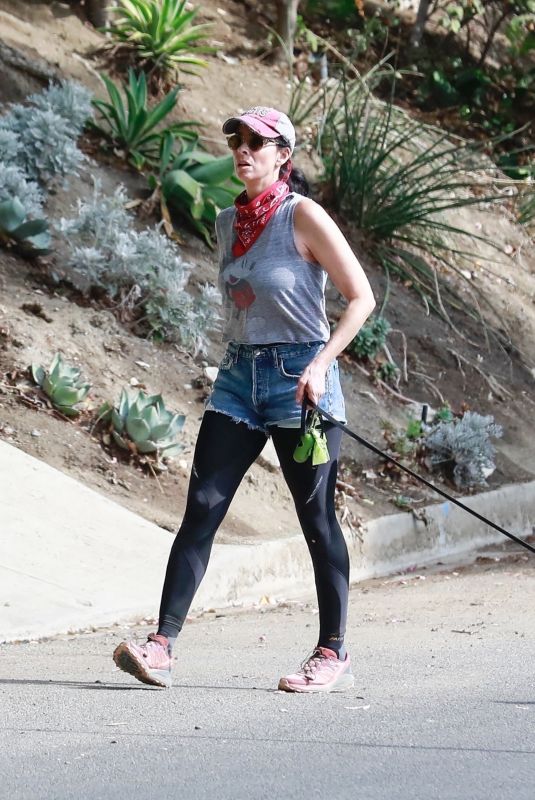 SARAH SILVERMAN Out Hiking with Her Dog in Los Feliz 08/31/2021