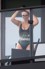 SCHEANA SHAY in Swimsuit on Her Hotel Balcony in Los Angeles 09/28/2021LA 28.09.2021