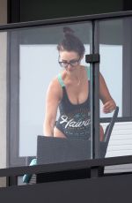 SCHEANA SHAY in Swimsuit on Her Hotel Balcony in Los Angeles 09/28/2021LA 28.09.2021