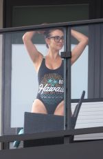 SCHEANA SHAY in Swimsuit on Her Hotel Balcony in Los Angeles 09/28/2021LA 28.09.2021