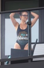 SCHEANA SHAY in Swimsuit on Her Hotel Balcony in Los Angeles 09/28/2021LA 28.09.2021
