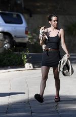SCOUT WILLIS Cradles Her Dog Out in Los Angeles 09/03/2021