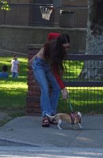 SCOUT WILLIS Out with Her Dog at a Park in Glendale 09/06/2021