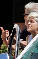 SELMA BLAIR and Ron Carlson at Alfred Coffee in Los Angeles 09/16/2021