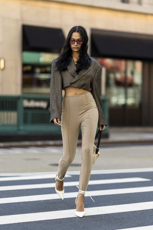 SHANINA SHAIK Out and About in New York 09/27/2021