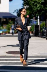 SHANINA SHAIK Out for Coffee in New York 09/11/2021