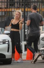 SHARNA BURGESS and Brian Austin Green Leaves DWTS Rehearsal Studio in Los Angeles 09/23/2021