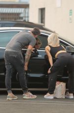 SHARNA BURGESS and Brian Austin Green Leaves DWTS Rehearsal Studio in Los Angeles 09/23/2021