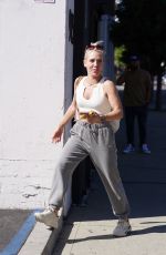 SHARNA BURGESS Arrives at Dancing With The Stars Rehearsal in Los Angeles 09/15/2021