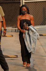 SIMONE BILES Arrive at Jimmy Kimmel Live 09/23/2021