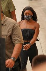SIMONE BILES Arrive at Jimmy Kimmel Live 09/23/2021