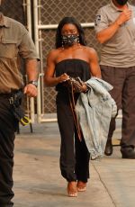 SIMONE BILES Arrive at Jimmy Kimmel Live 09/23/2021