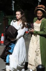SOPHIE COOKSON on the Set of The Confessions of Frannie Langton in Yorkshire 08/30/2021