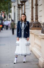 SOPHIE SKELTON Arrives at Bora Aksu Show at London Fashion Week 09/17/2021
