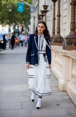 SOPHIE SKELTON Arrives at Bora Aksu Show at London Fashion Week 09/17/2021