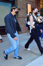 SOPHIE TURNER and Joe and Nick Jonas Head to Their Concert in New York 09/24/2021