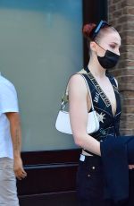 SOPHIE TURNER and Joe and Nick Jonas Head to Their Concert in New York 09/24/2021