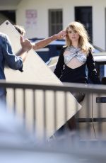 SUKI WATERHOUSE on the Set of a Photoshoot in Los Angeles 09/21/2021