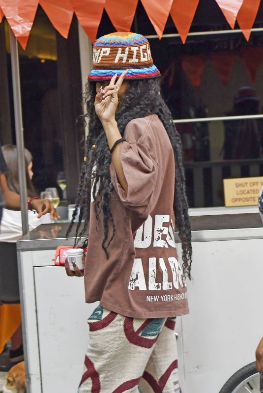TEYANA TAYLOR Out and About in New York 09/12/2021
