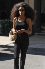 TINA KUNAKEY Leave Her Hotel in Milan 09/27/2021