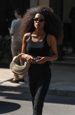 TINA KUNAKEY Leave Her Hotel in Milan 09/27/2021