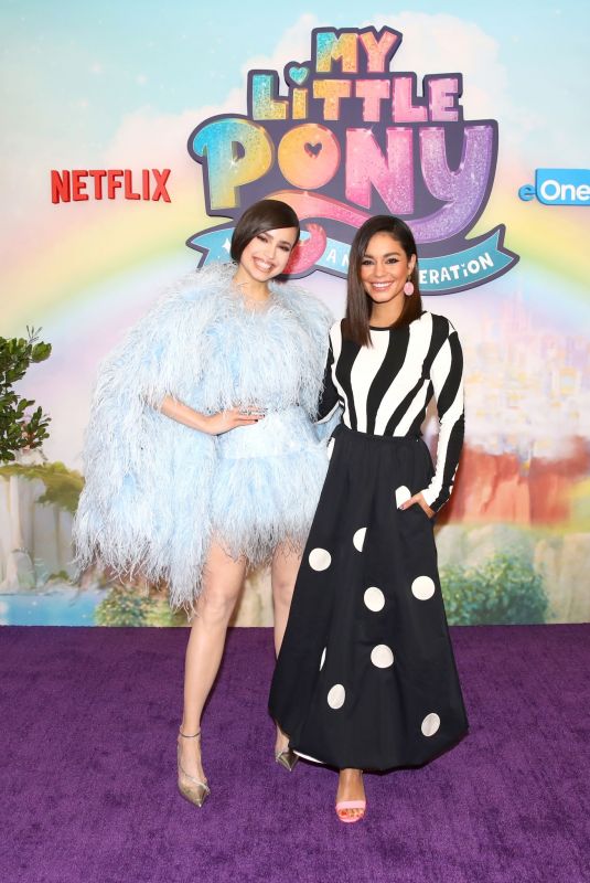 VANESSA HUDGENS and SOFIA CARSON at My Little Pony: A New Generation Photocall in Los Angeles 09/19/2021