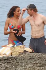 ZAWE ASHTON and Tom Hiddleston at a Beach in Ibiza 09/13/2021