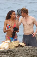 ZAWE ASHTON and Tom Hiddleston at a Beach in Ibiza 09/13/2021