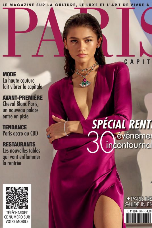 ZENDAYA on the Cover of Paris Capitale Magazine, Septembre 2021