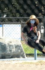 ZOOEY DESCHANEL Out at a Park in Santa Monica 09/05/2021