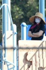 ZOOEY DESCHANEL Out at a Park in Santa Monica 09/05/2021