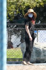 ZOOEY DESCHANEL Out at a Park in Santa Monica 09/05/2021
