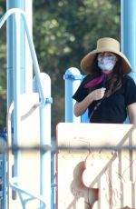 ZOOEY DESCHANEL Out at a Park in Santa Monica 09/05/2021