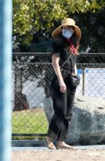 ZOOEY DESCHANEL Out at a Park in Santa Monica 09/05/2021