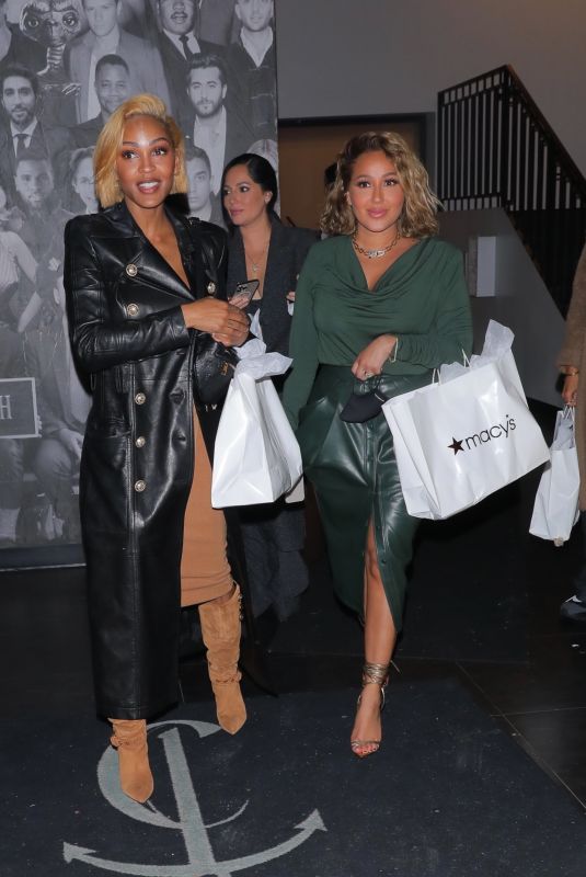 ADRIENNE BAILON and MEAGAN GOOD at Jeannie Mai’s Clothing Launch Dinner Party in West Hollywood 10/25/2021
