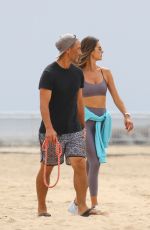 ALESSANDRA AMBROSIO and Richard Lee Kissing at a Beach in Santa Monica 10/07/2021