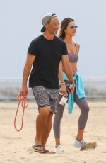 ALESSANDRA AMBROSIO and Richard Lee Kissing at a Beach in Santa Monica 10/07/2021