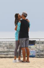 ALESSANDRA AMBROSIO and Richard Lee Kissing at a Beach in Santa Monica 10/07/2021