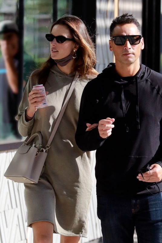 ALESSANDRA AMBROSIO and Richard Lee Out Shopping at Century City Mall in Los Angeles 10/23/2021