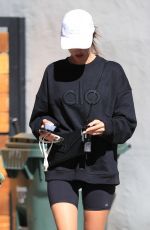 ALESSANDRA AMBROSIO Arrives at Workout in West Hollywood 10/26/2021
